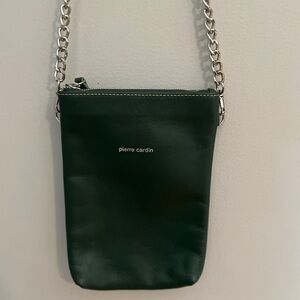 Pierre Cardin Green Leather Crossbody Bag